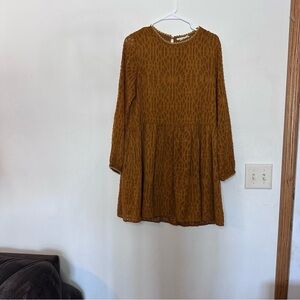 Elegant Brown Midi Dress